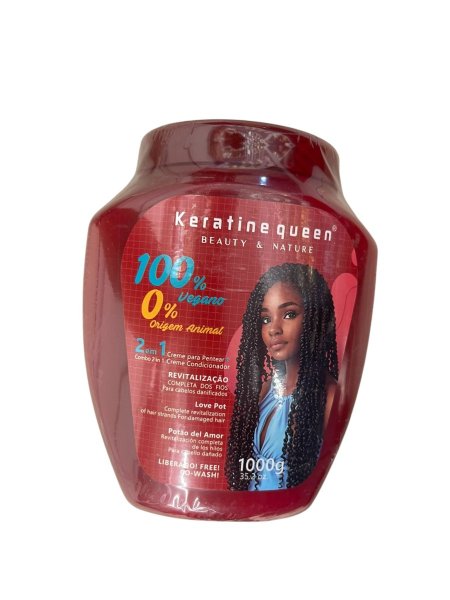 كريم شعر 2 في 1 لإصلاح الشعر – Keratine Queen Love Pot Revitalizing Cream