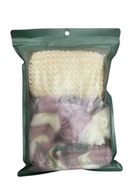 🛁 Bath Set – طقم حمام كامل (ليفة + إسفنجة + أدوات)