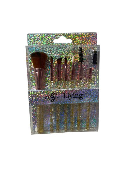 💎 طقم فرش مكياج لامع – Liying Makeup Brush Set
