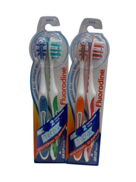 🪥 فرش أسنان فلوروداين (2 حبة) – Fluorodine Toothbrush 2 Pack