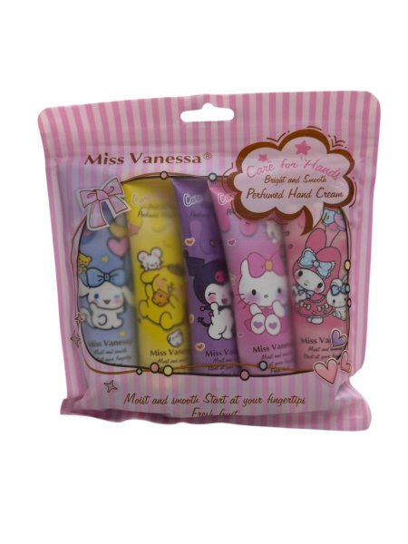 💖 مجموعة كريمات يد Miss Vanessa (كرتون كيوت) – Hand Cream Set