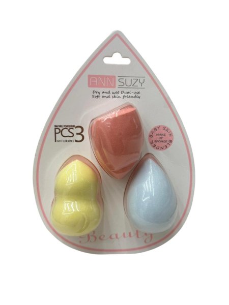 طقم إسفنج Anni Suzy ثلاث قطع – Anni Suzy Makeup Sponge 3 Pcs