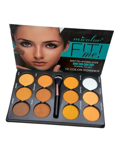 Micolor Fit Me Matte + Poreless 12 Color Powder – باليت بودرة ميكولور فيت مي