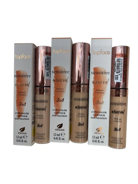 Topface Sensitive Mineral 3in1 Concealer Contour Foundation – كونسيلر توب فيس سينسيتيف مينيرال 3×1