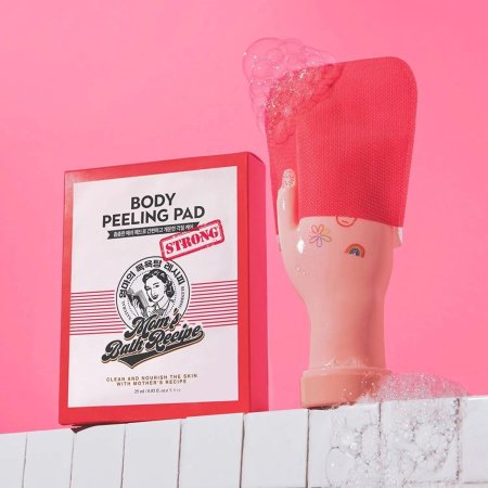 Mom’s Bath Recipe Body Peeling Pad Strong – باد تقشير الجسم الوردي القوي