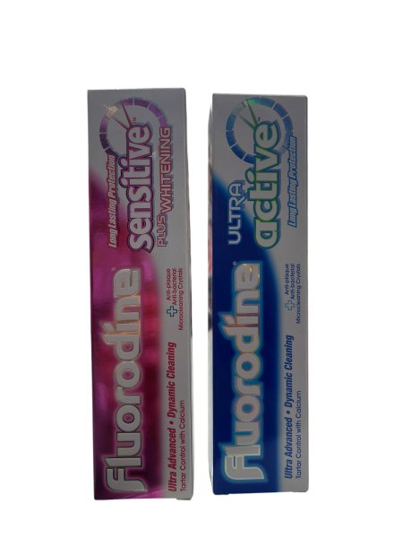 Fluorodine Ultra Active & Sensitive Plus Whitening – معجون أسنان فلوروداين