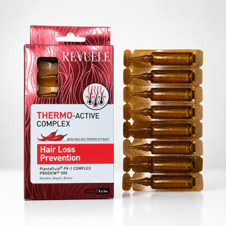 أمبولات ريفيول Revuele Thermo-Active Complex لمنع تساقط الشعر – 8 × 5 مل