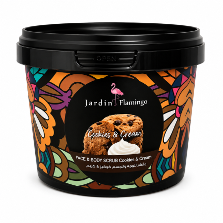 مقشر للوجه والجسم – Jardin Flamingo Cookies & Cream Scrub