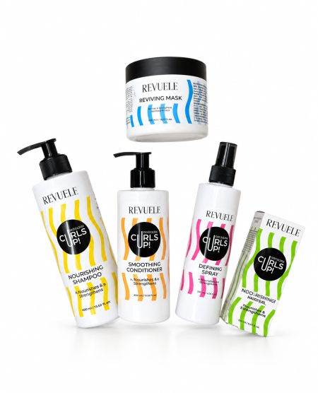 مجموعة العناية بالشعر الكيرلي Revuele Curls Up! Hair Care Set