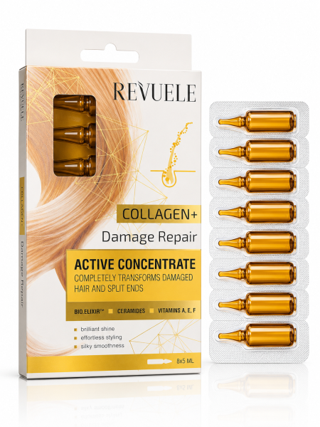 أمبولات ريفيول Revuele Collagen+ Damage Repair – 8 × 5 مل