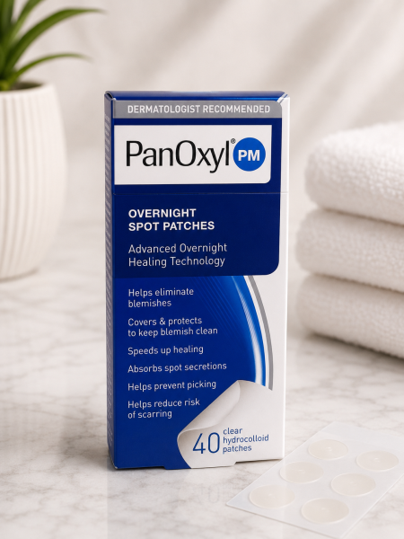 لاصقات الحبوب الليلية PanOxyl PM Overnight Spot Patches