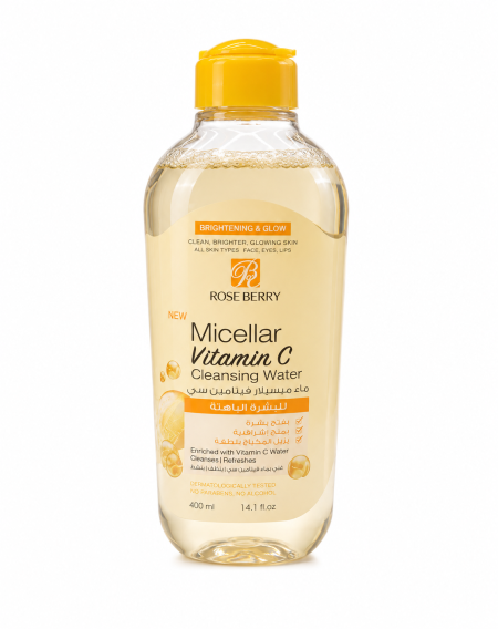 ماء ميسيلار فيتامين سي – Rose Berry Micellar Vitamin C Cleansing Water
