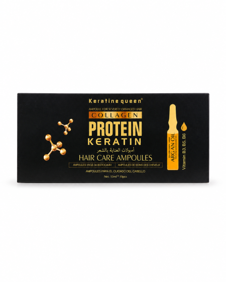 أمبولات Keratine Queen Collagen Protein Keratin Hair Care Ampoules