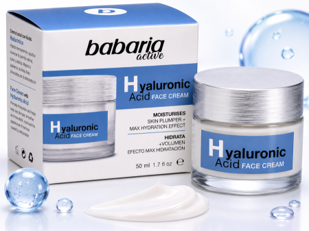 Babaria Active Hyaluronic Acid Face Cream كريم الوجه بحمض الهيالورونيك