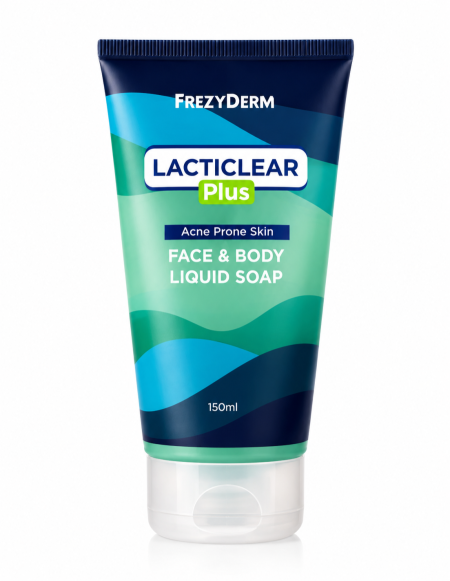 غسول لاكتي كلير بلس للبشرة المعرضة للحبوب – Frezyderm LacticClear Plus Face & Body Liquid Soap