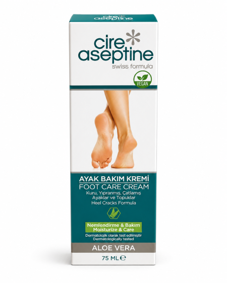 كير أسبتين كريم عناية بالقدم – Cire Aseptine Foot Care Cream Aloe Vera (Tube)