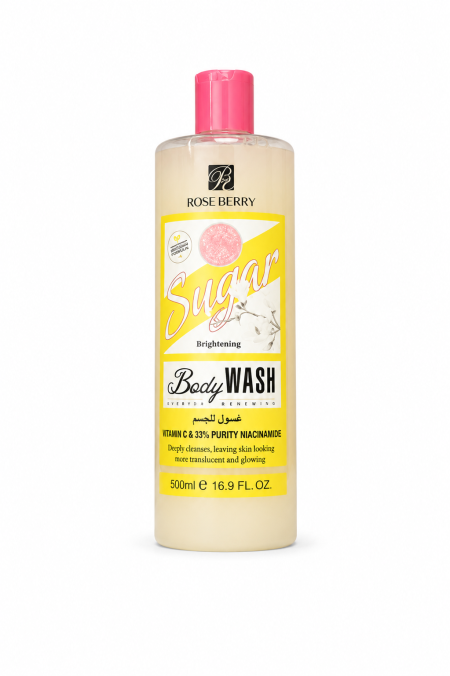 غسول الجسم روز بيري سكر فيتامين C – Rose Berry Sugar Body Wash Vitamin C & Niacinamide