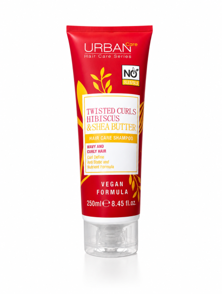 URBAN Care Twisted Curls Hibiscus & Shea Butter Shampoo أوربان كير شامبو للشعر الكيرلي بالكركديه وزبدة الشيا