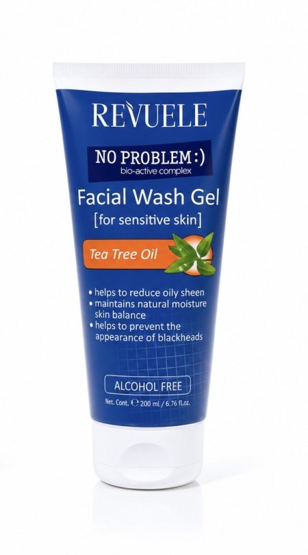 REVUELE No Problem Facial Wash Gel – Tea Tree Oil غسول ريفيول بزيت شجرة الشاي