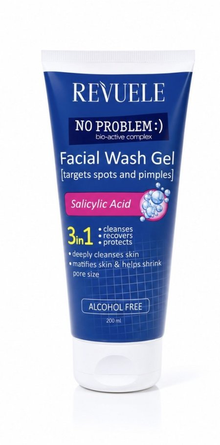 REVUELE No Problem Facial Wash Gel – Salicylic Acid غسول ريفيول بحمض الساليسيليك