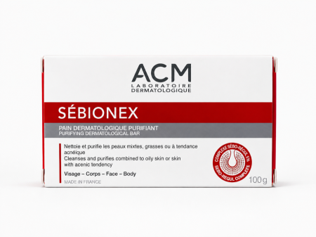 ACM Sébionex Purifying Dermatological Bar 100g – صابونة البشرة الدهنية والمختلطة