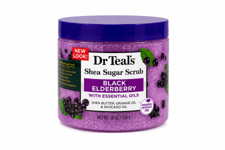 🫐 Dr Teal’s Shea Sugar Scrub – Black Elderberry 💜