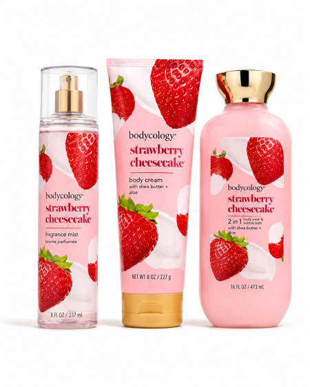 🍓 Bodycology Strawberry Cheesecake – فراولة تشيز كيك 🍰💗 