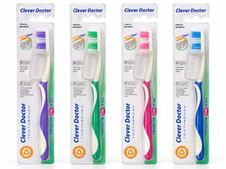 Clever Doctor Deep Clean – فرشاة أسنان مع غطاء حماية