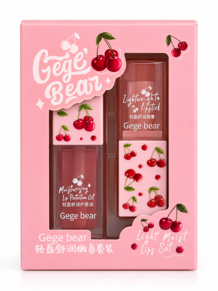 Gege Bear Light Moist Lips Set – طقم ترطيب وعناية بالشفاه