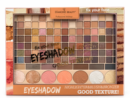 Diamond Beauty Professional Makeup – باليت آيشادو وبلشر وهايلايتر وبرونزر